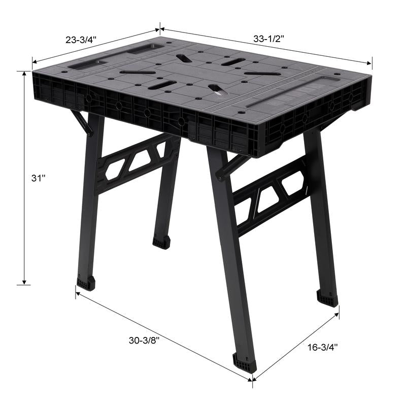 Foldable Work Bench | 1650LBS Heavy-Duty Portable Workstation
