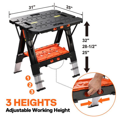 LaborDay Pony Portable Folding Work Table
